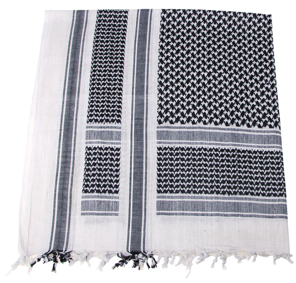 Shemagh Tactical Scarf Multifunctional Against Sun Dust Black White