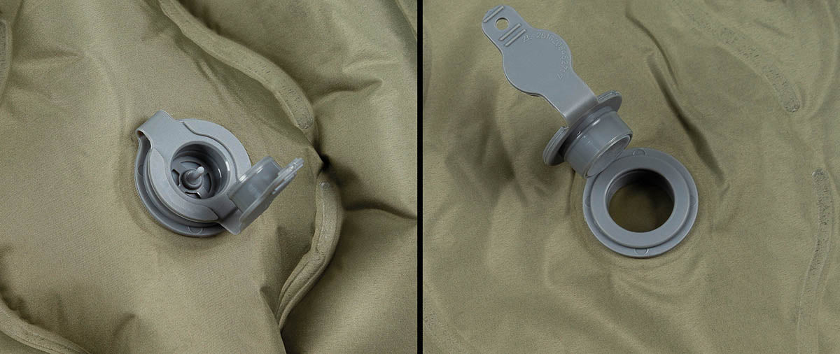 Sleeping Pad Inflatable Military Army Style With Headrest OD Green