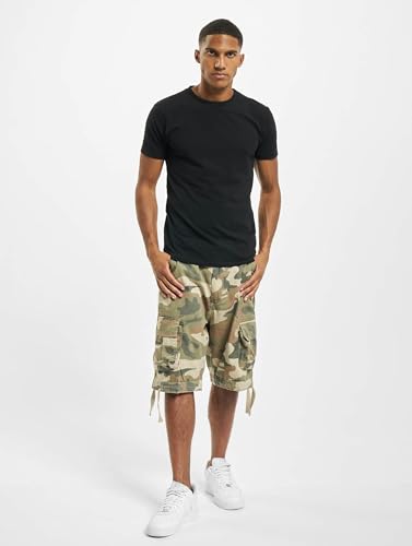 Brandit Men’s Urban Legend Shorts Light Woodland – Vintage Military Cargo Shorts XXL