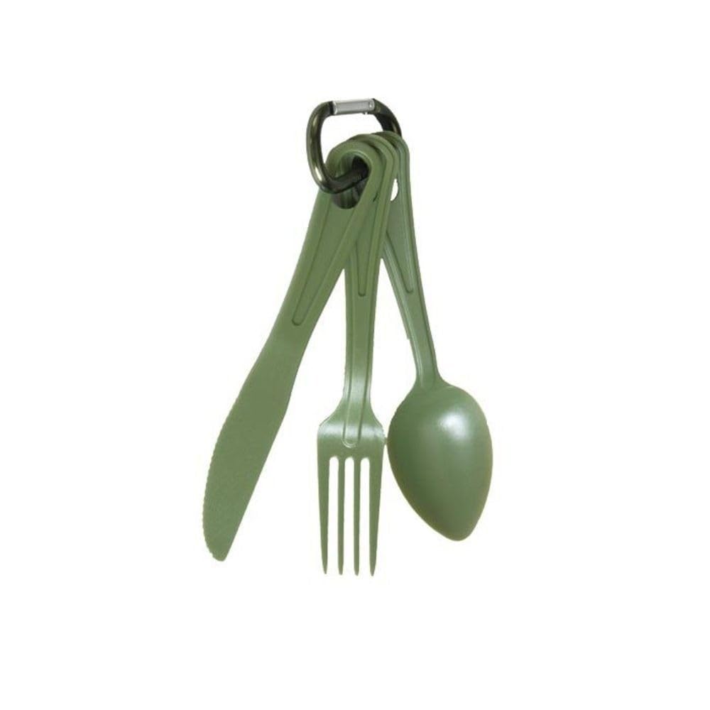 Mil-Tec US Polycarbonate 3-pcs. Eating Utensil Olive
