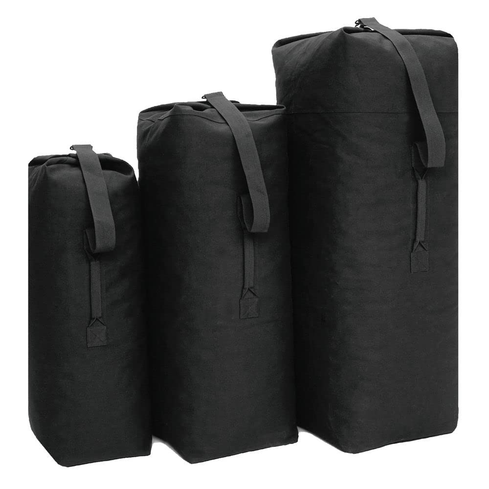 Mil-Tec Medium US Cotton Duffle Bag 95L Black