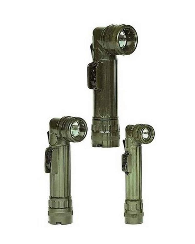 Mil-Tec US Large 2D Anglehead Flashlight Olive