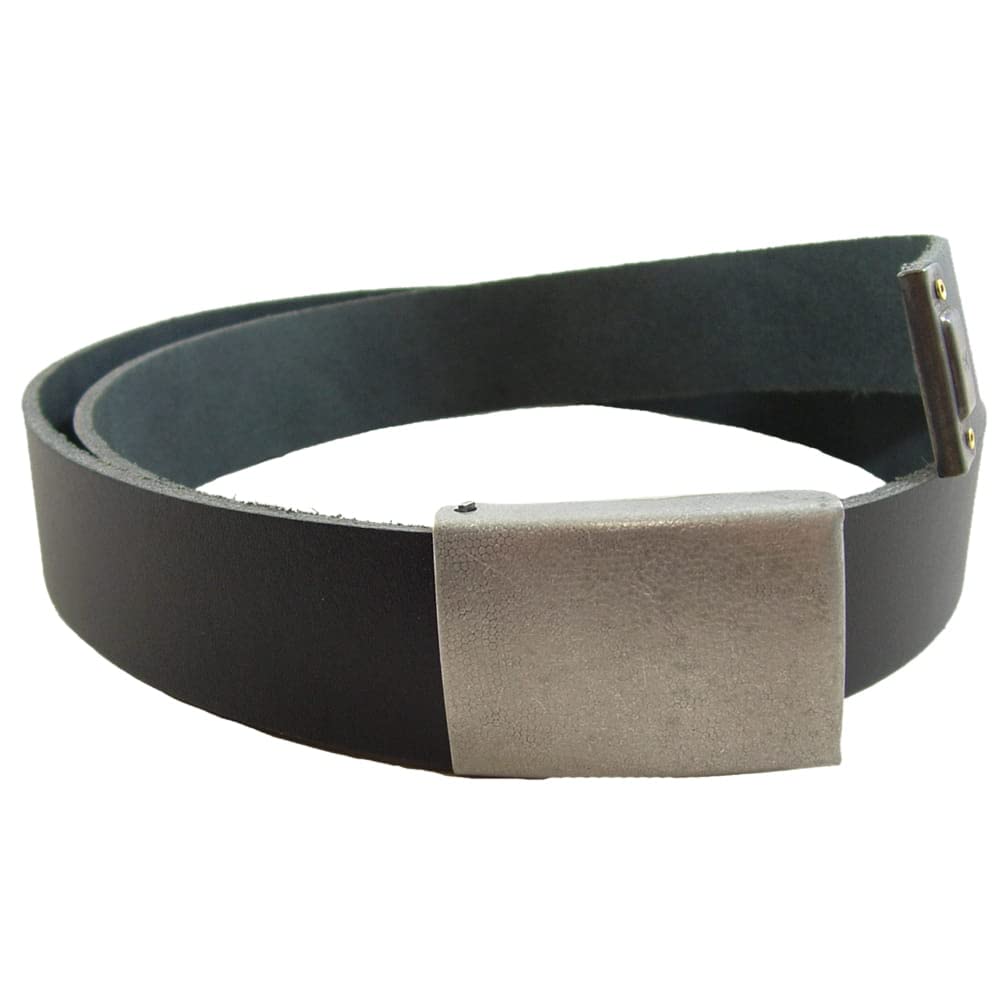 Mil-Tec Bundeswehr Leather Belt Black 110cm German Army Style