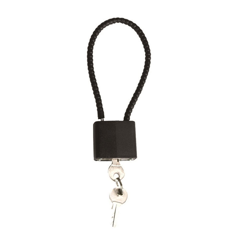 Mil-Tec 200MM Comb. Lock with Steel Cable Black
