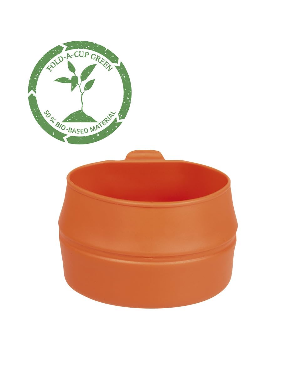 Wildo Orange Fold-A-Cup Green Collapsible Cup 200 mL