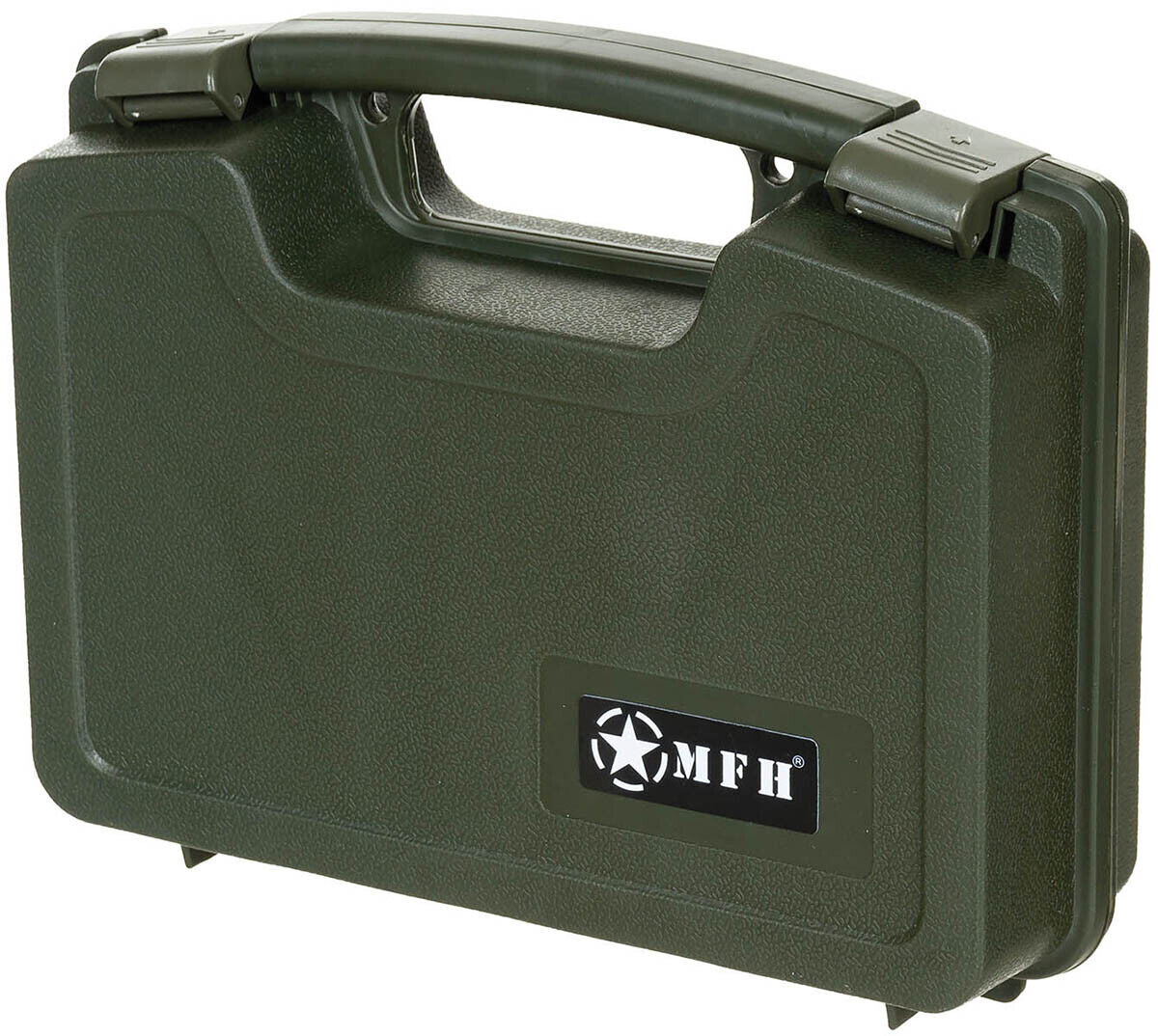 Pistol Case Plastic Small Lockable Shockproof Splahproof OD green