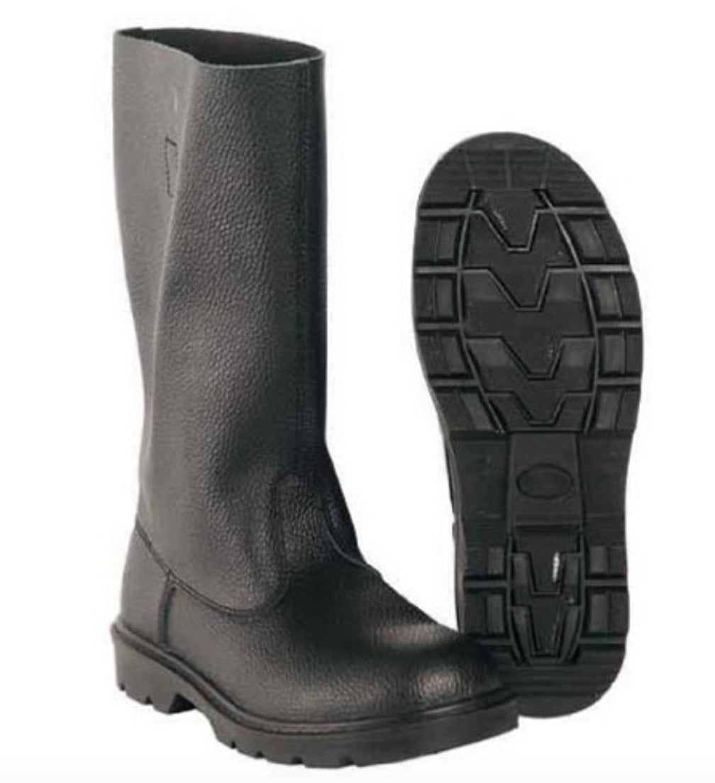 Mil-Tec Leather Jack Boots Black