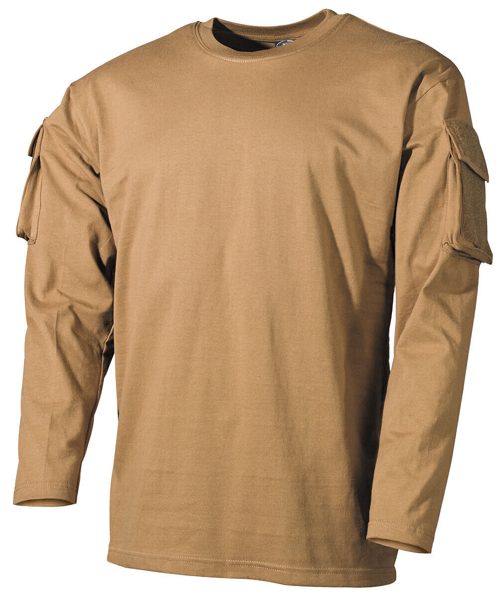 MFH US Shirt Long-sleeved with Sleeve Pockets Coyote