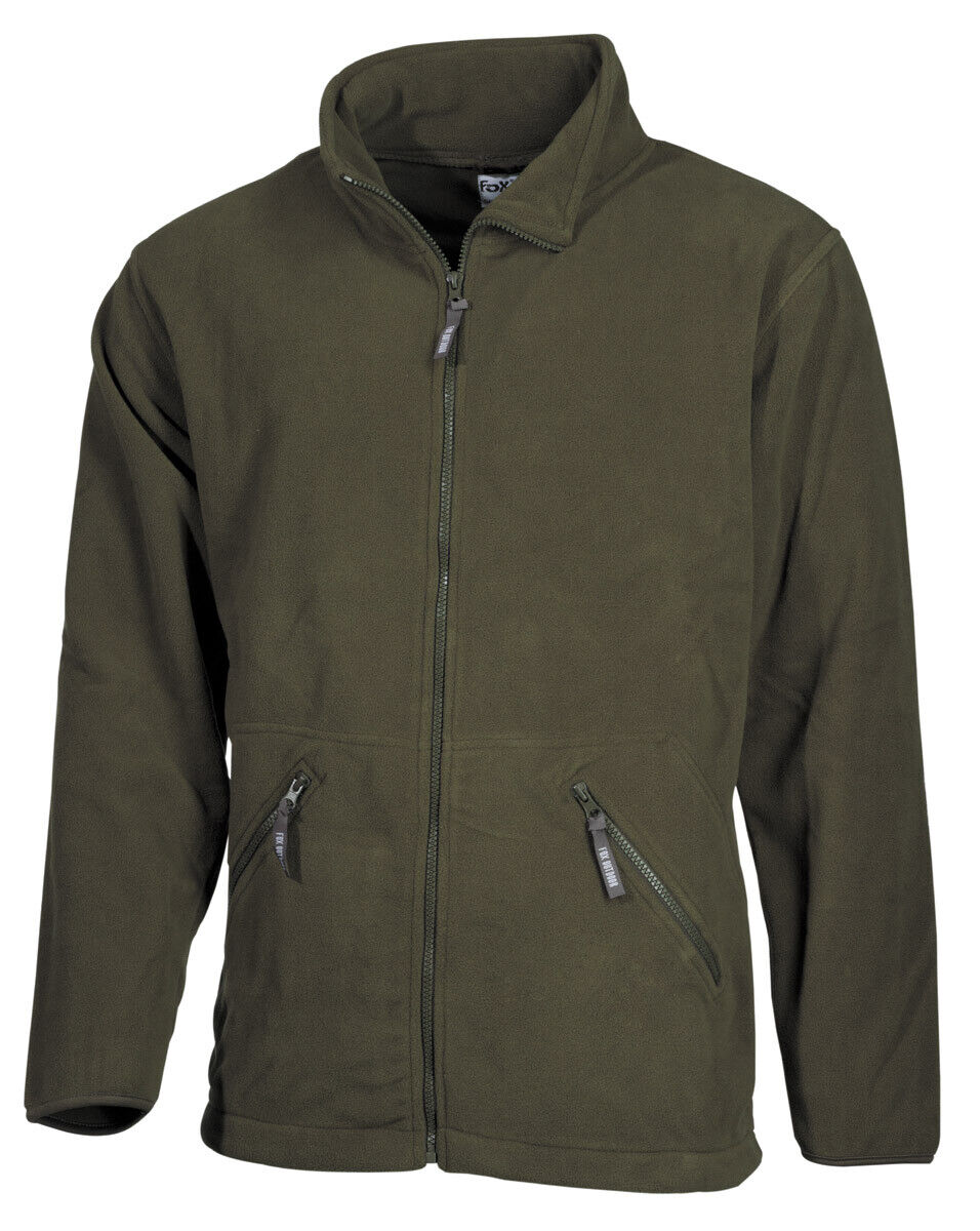 Arber Outdoor Men's Fleece Jacket Army Military Tactical Coat Hiking OD Green