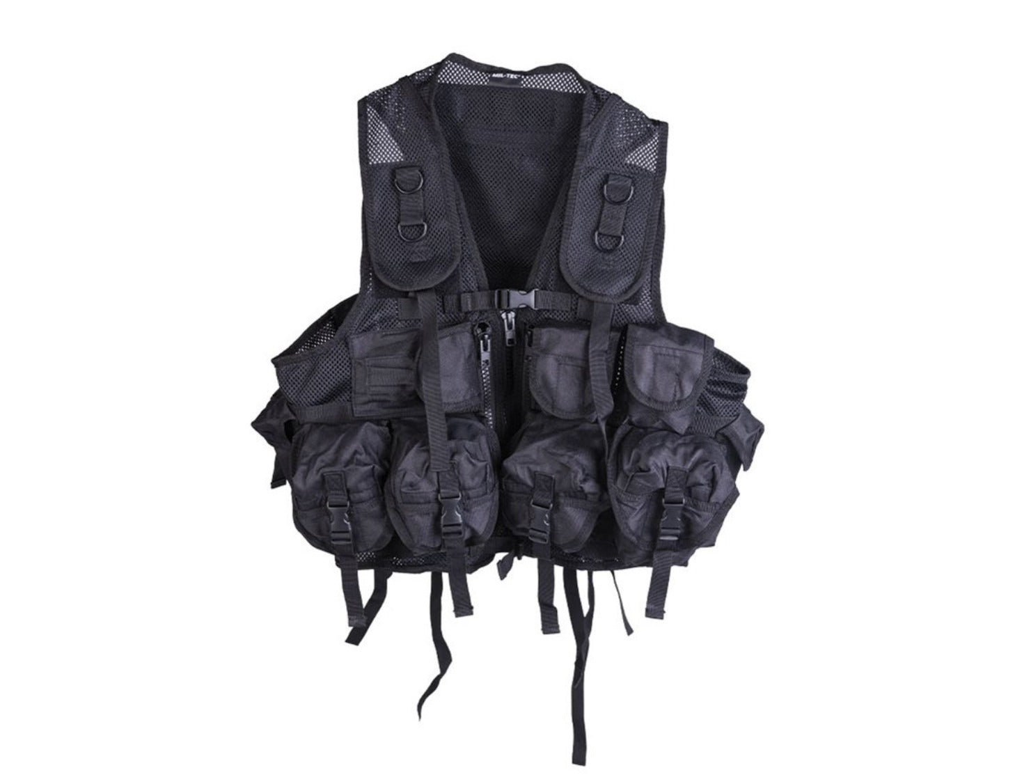 Mil-Tec Vest Tactical 9 Pockets Black