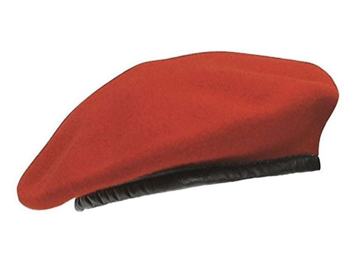 German Army Bundeswehr Military Plein Ciel Commando Beret 100% Wool Coral
