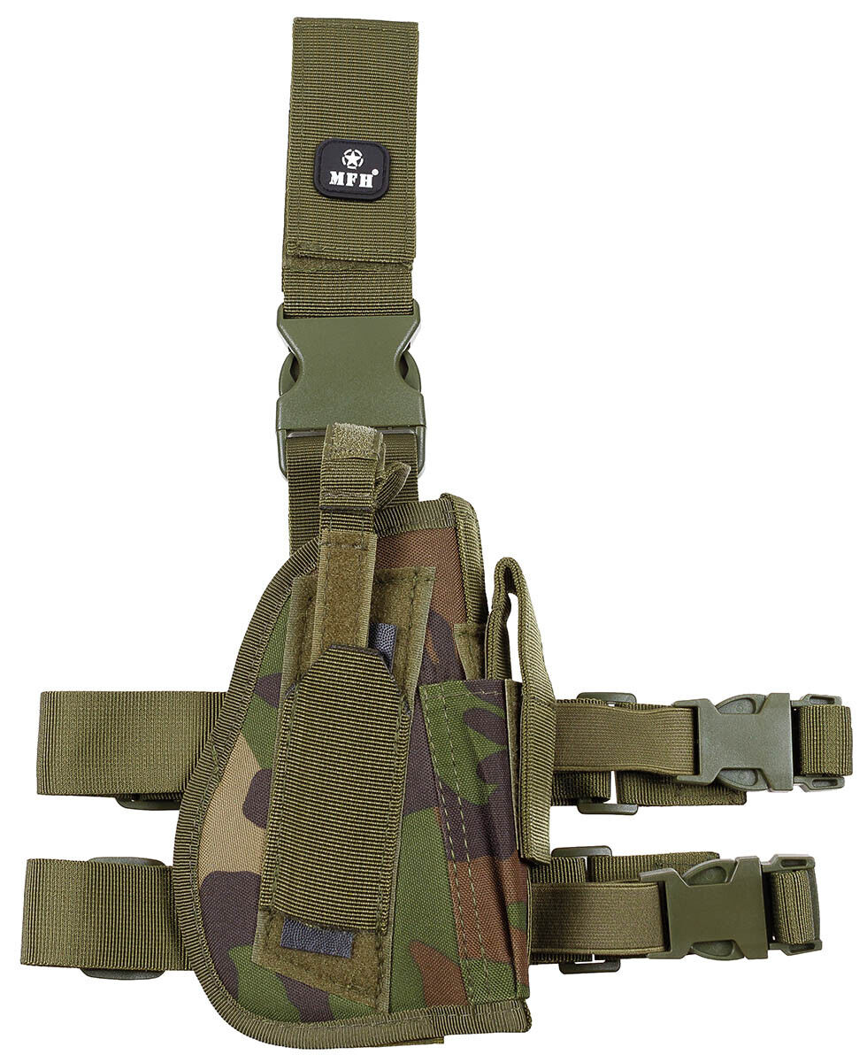 Leg Holster Military Army Combat Right-Handed Woodland