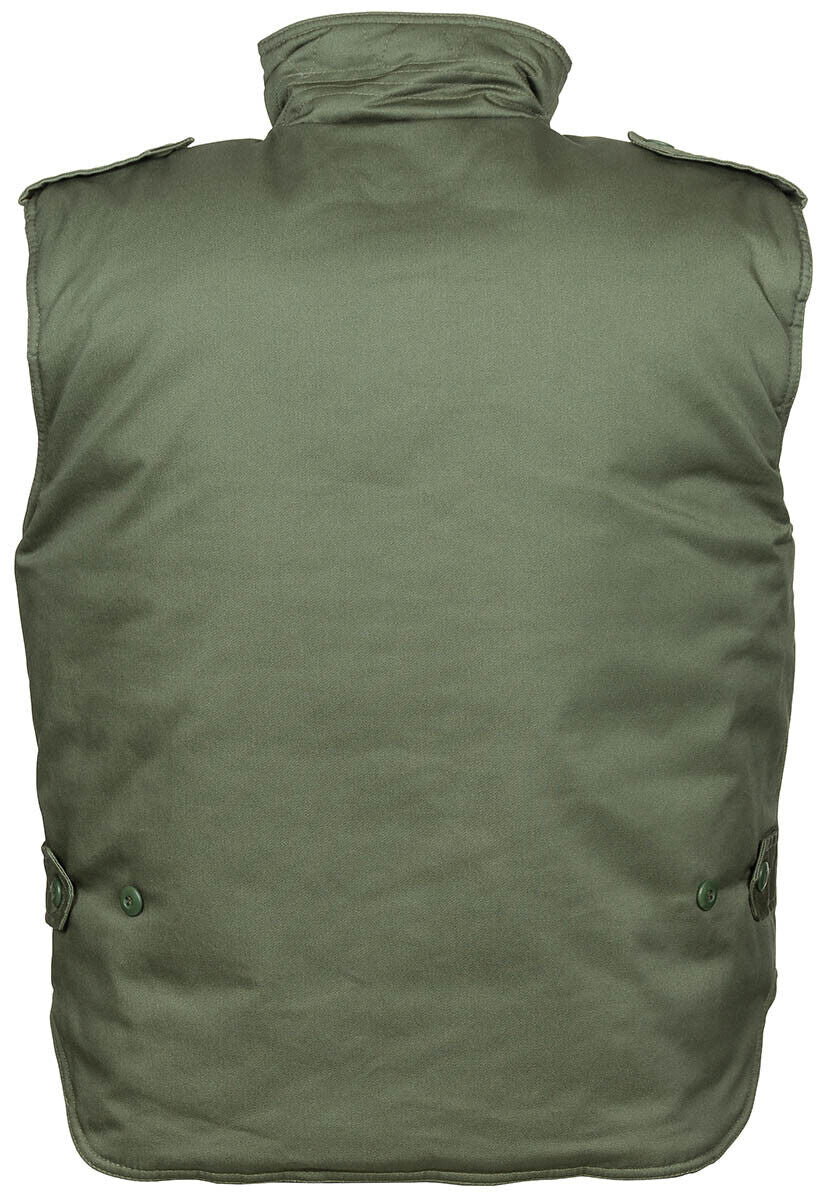 US Army Quilted Military Combat Vest Ranger OD Green Front Zip