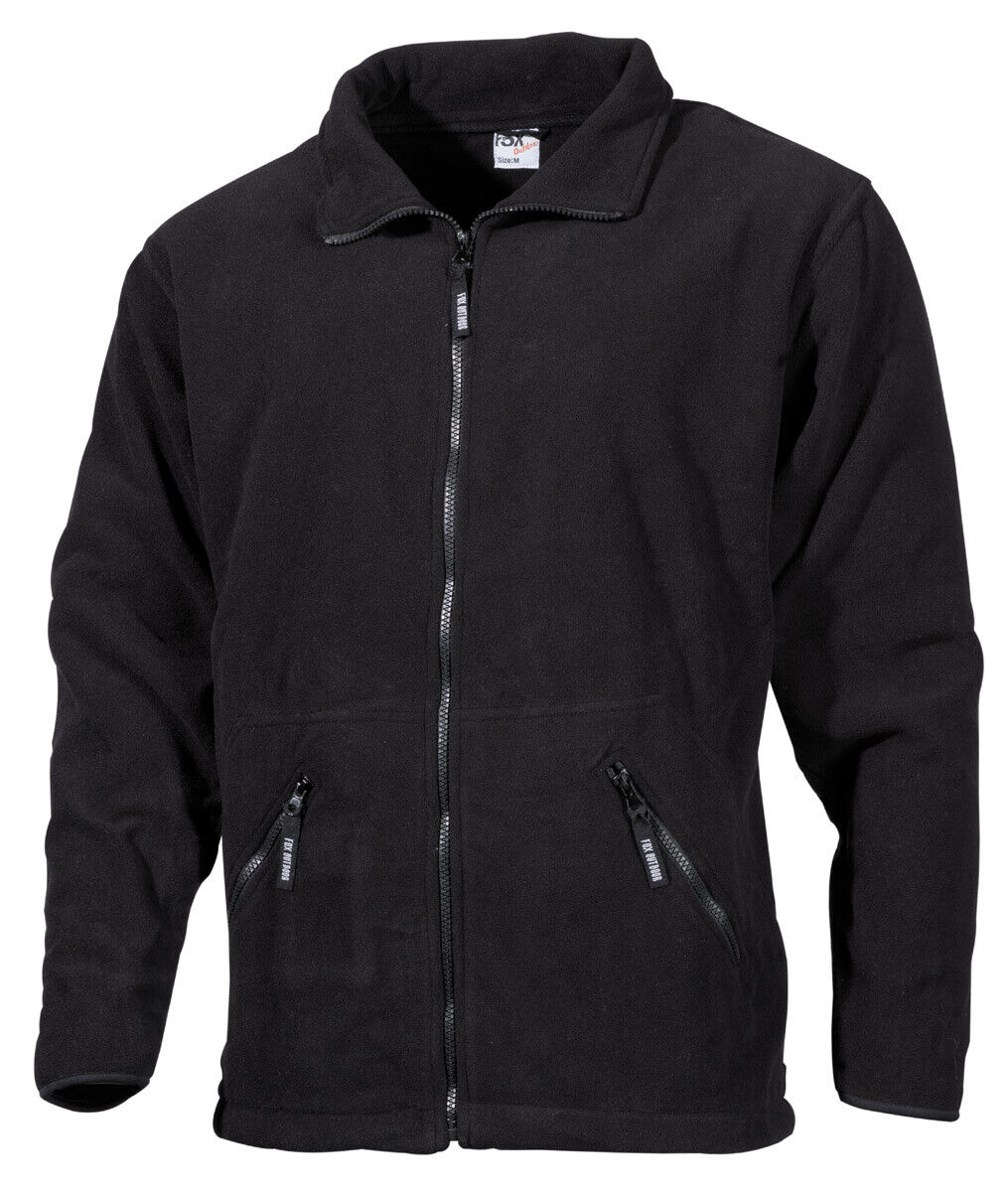 Arber Outdoor Men's Fleece Jacket Army Military Tactical Coat Hiking Black