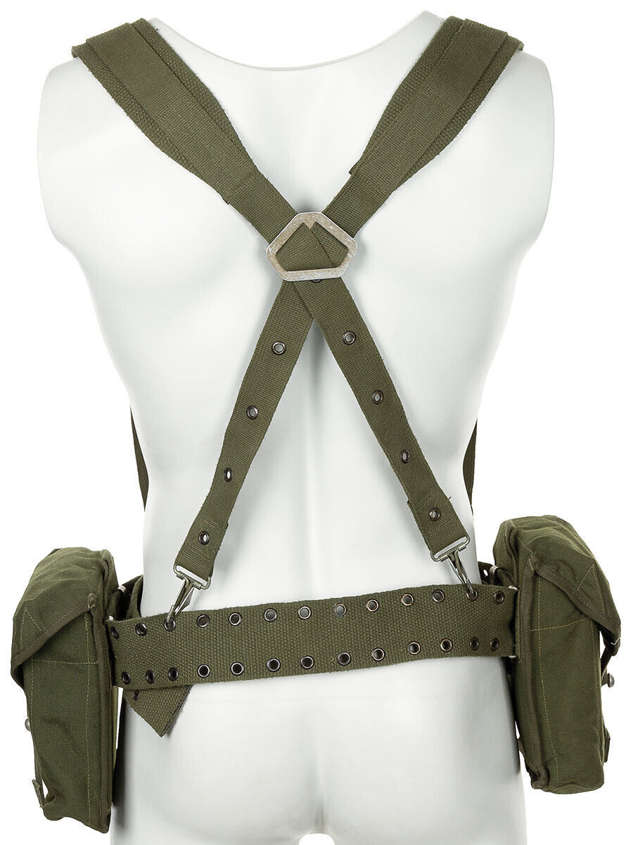Original Swedish Army Belt Olive – Used