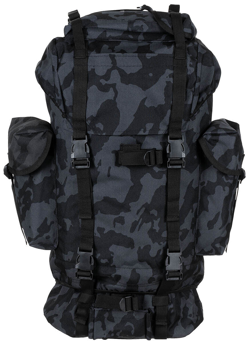 MFH German Army Combat Backpack 65L Aluminium Rod Night-camo