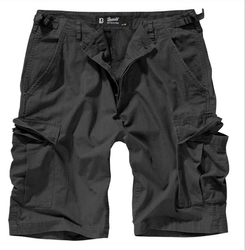 Brandit BDU Shorts Black Combat Hiking Outdoor Summer Cotton Ripstop Black