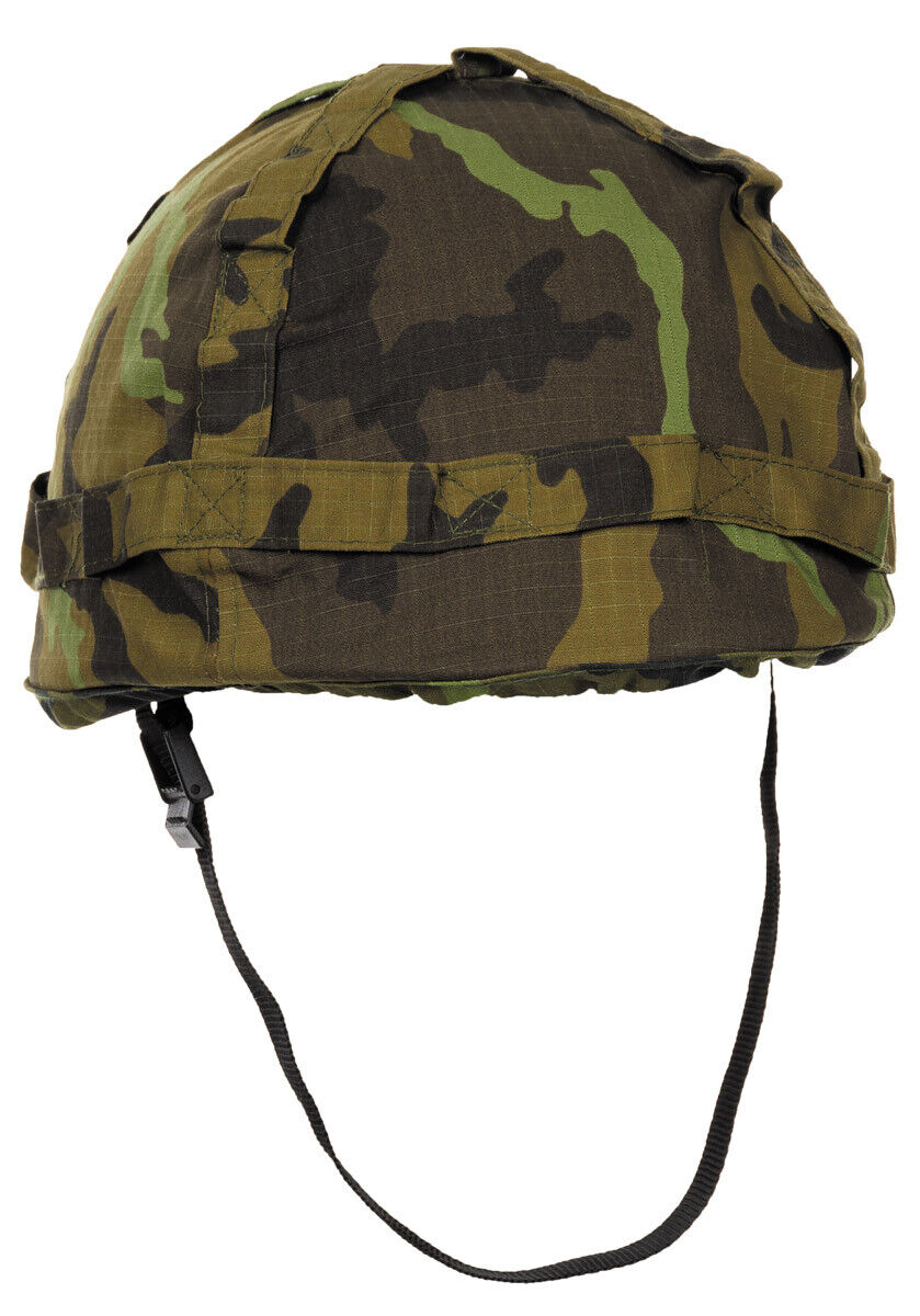 US Plastic Helmet with M 95 CZ Camo Cover Adjustable Neck Strap Detachable C