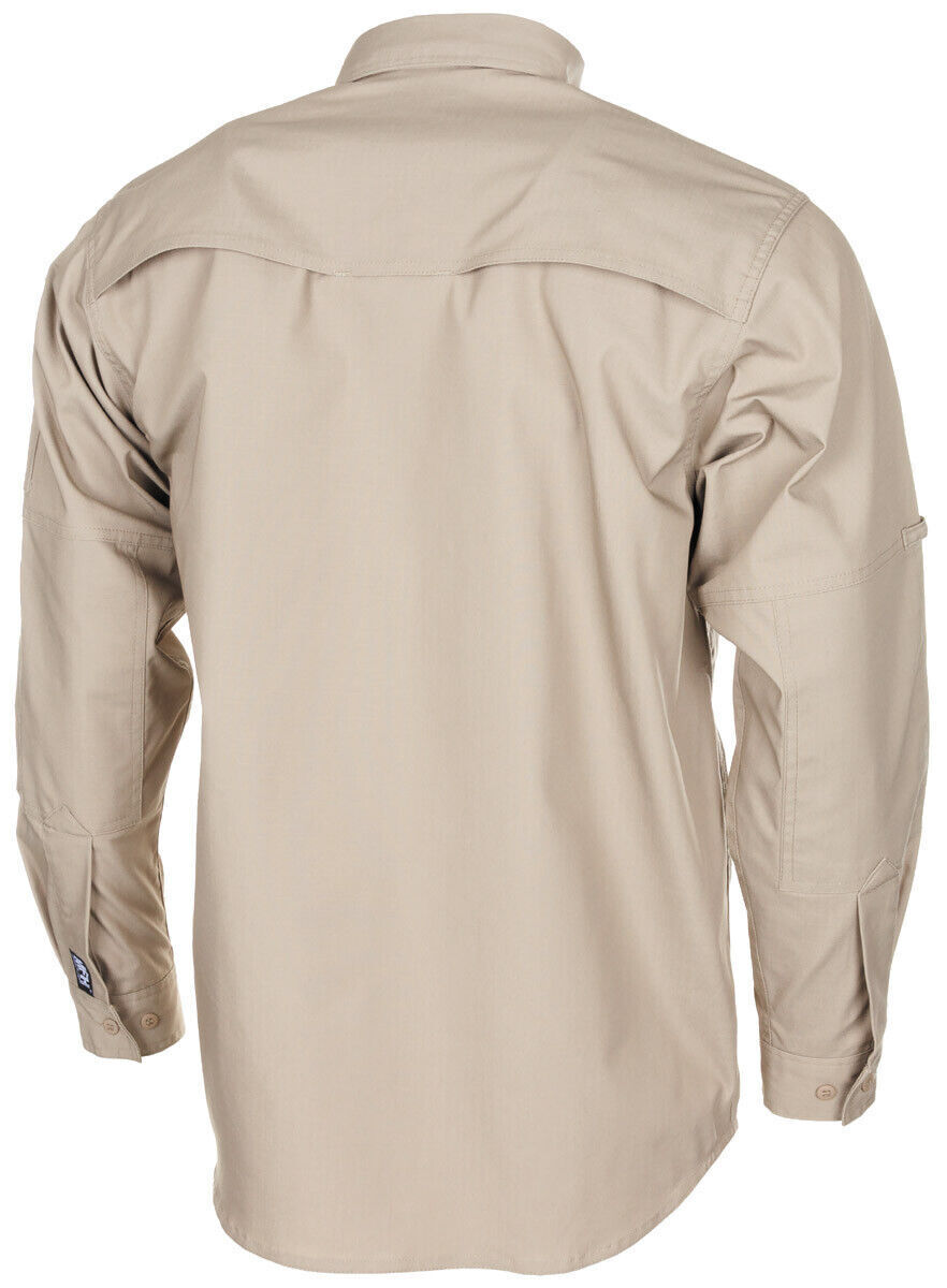 High Level Tactical Rip Stop Shirt Long Sleeved Strike Teflon New Khaki