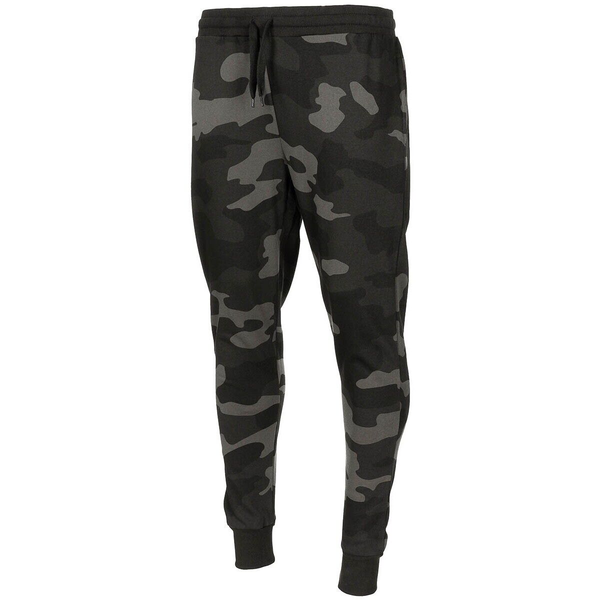 Tracksuit Pants Jogger Dark Camo Elastic Waistband Knitted Cuffs Waist And Leg