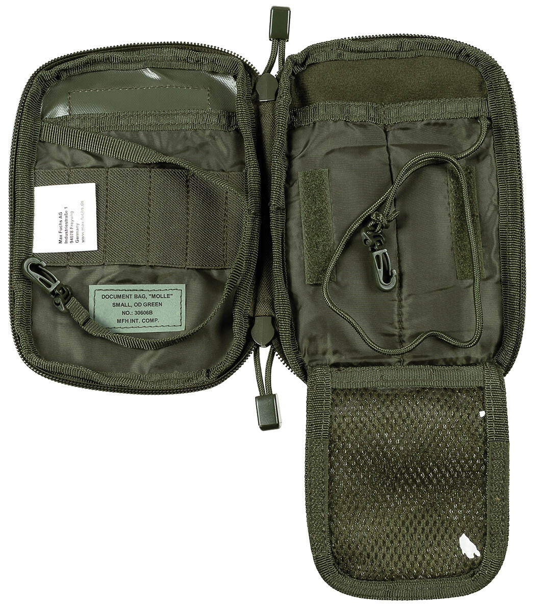 Military Army Outdoor Document-/Smartphone Bag MOLLE OD Green