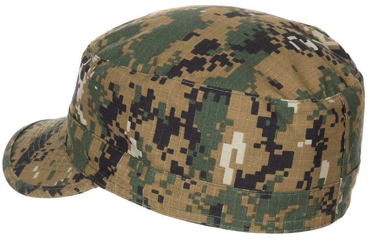 US BDU Cap American Army Camo Field Hat Ripstop Military New Digital Woodland
