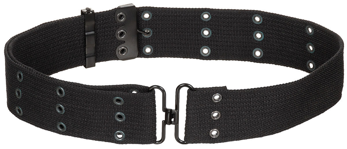 Military Army Combat Pistol Belt Black Up To 110cm