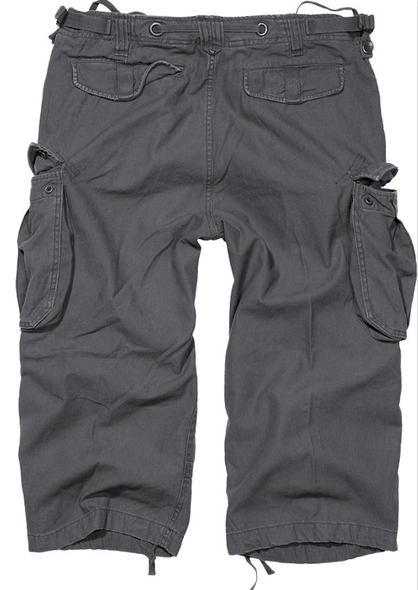 Brandit Industry Vintage 3/4 Shorts Mens Outdoor Camping Hiking Tactical Grey