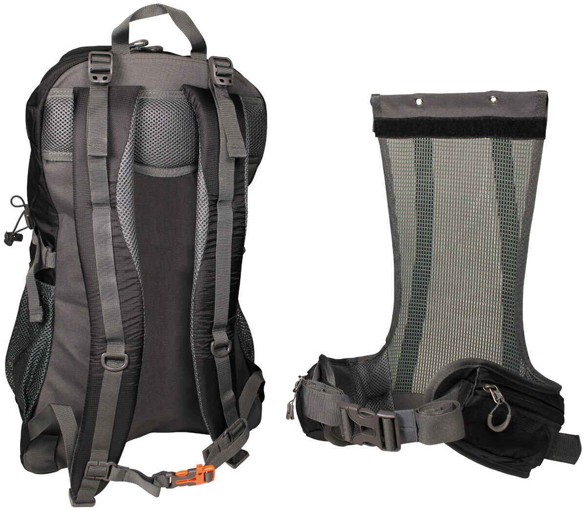 Black Backpack Arber 40 Padded Straps Detachable Ventilation Part Top Handle