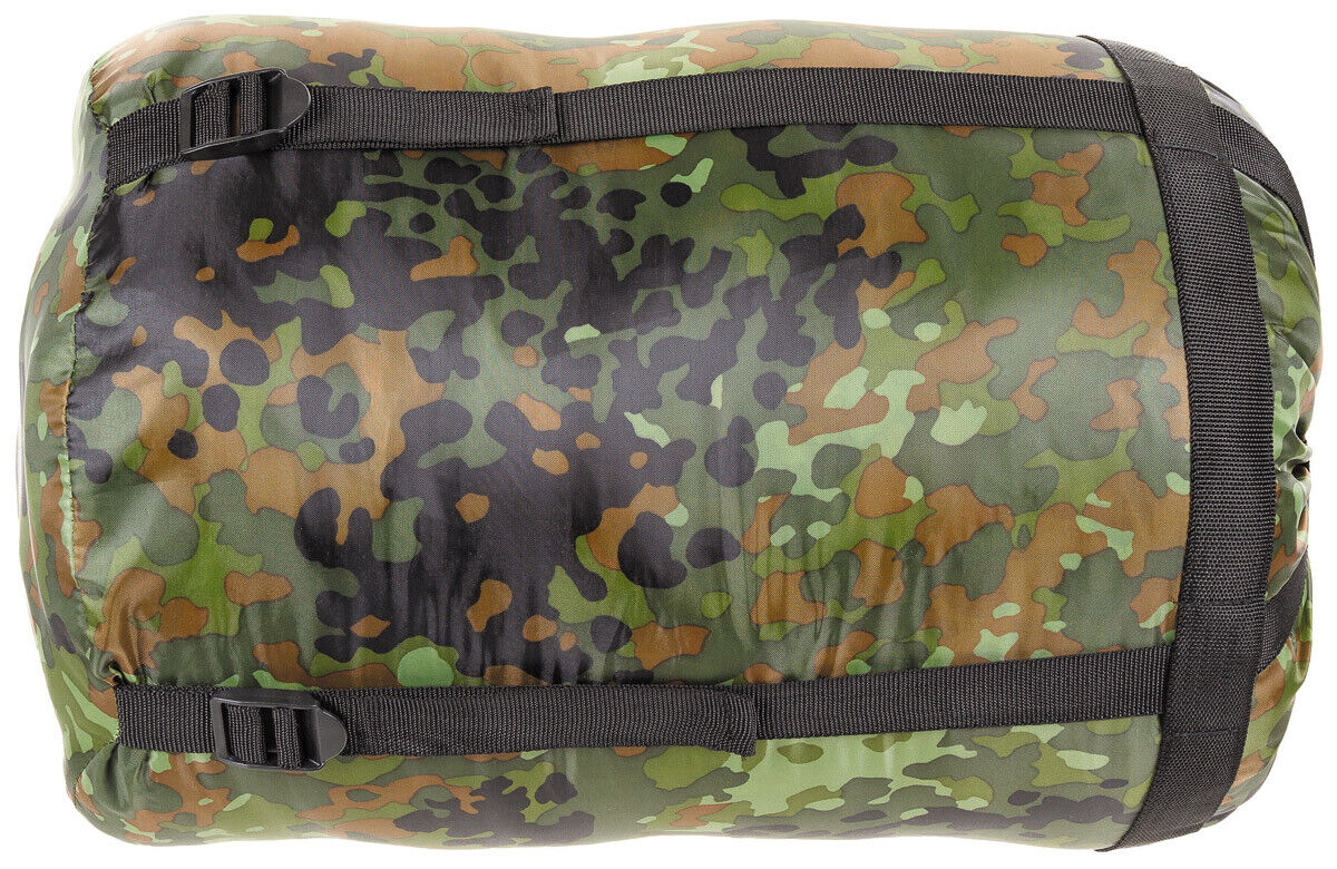 MFH Mummy Sleeping Bag 2-layer Filling Flecktarn