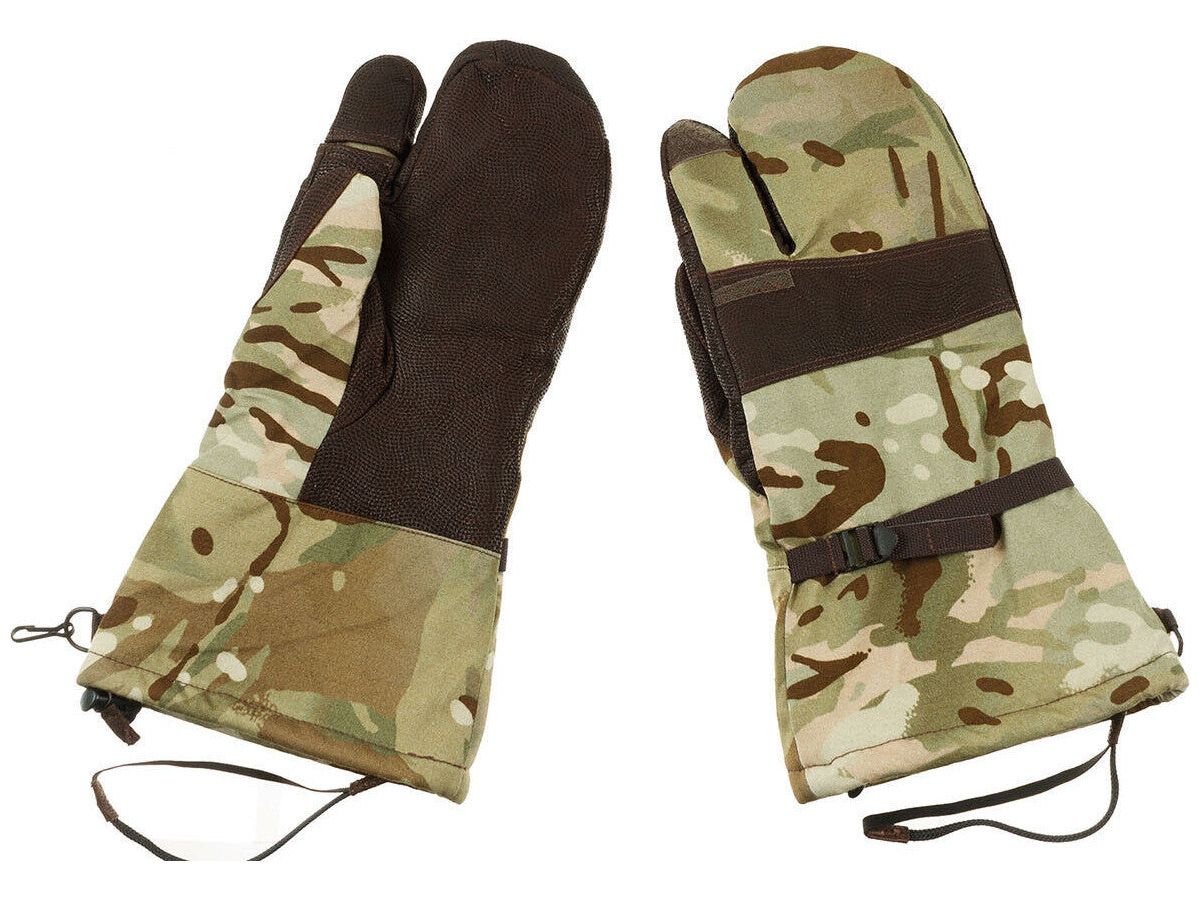 Original British Army GB Mittens MTP Camo Gore-tex Trigger Finger Used Size S