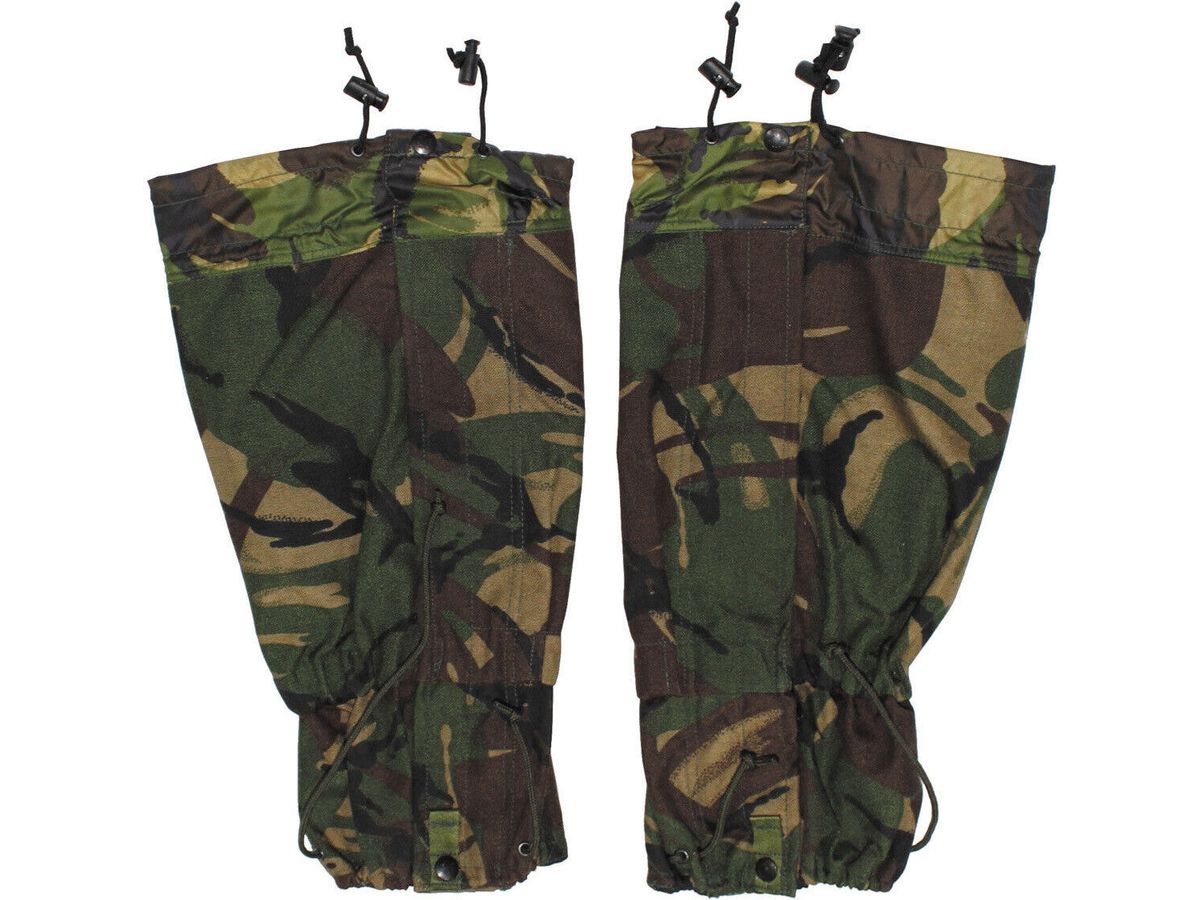 Original British Army Military GB Gaiters DPM Camo Goretex Used