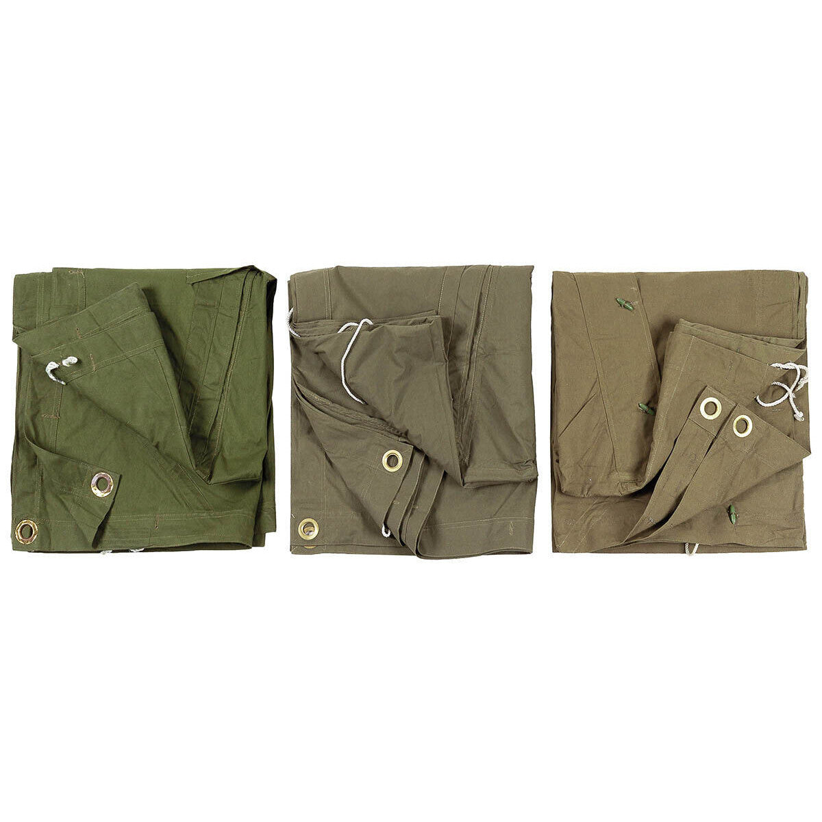 Original Romanian Army Military Tent Tarpaulin OD Green 180x180cm Used