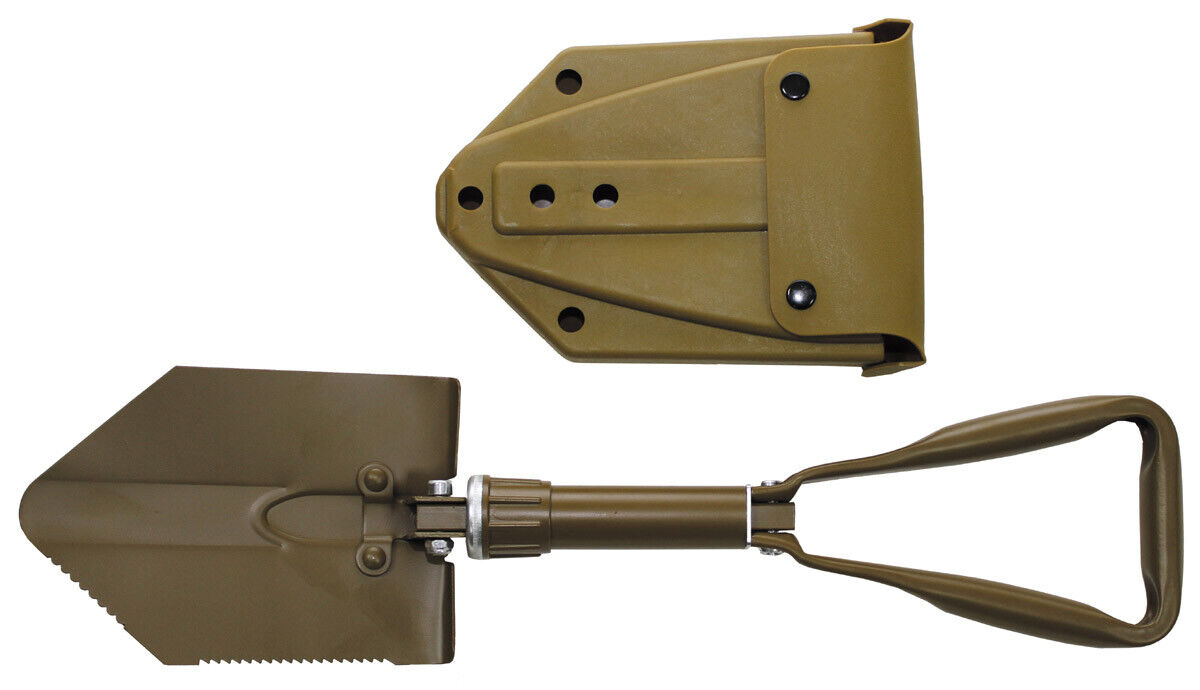 Bundeswehr German Army Military Outdoor Folding Spade 3-Part Coyote tan