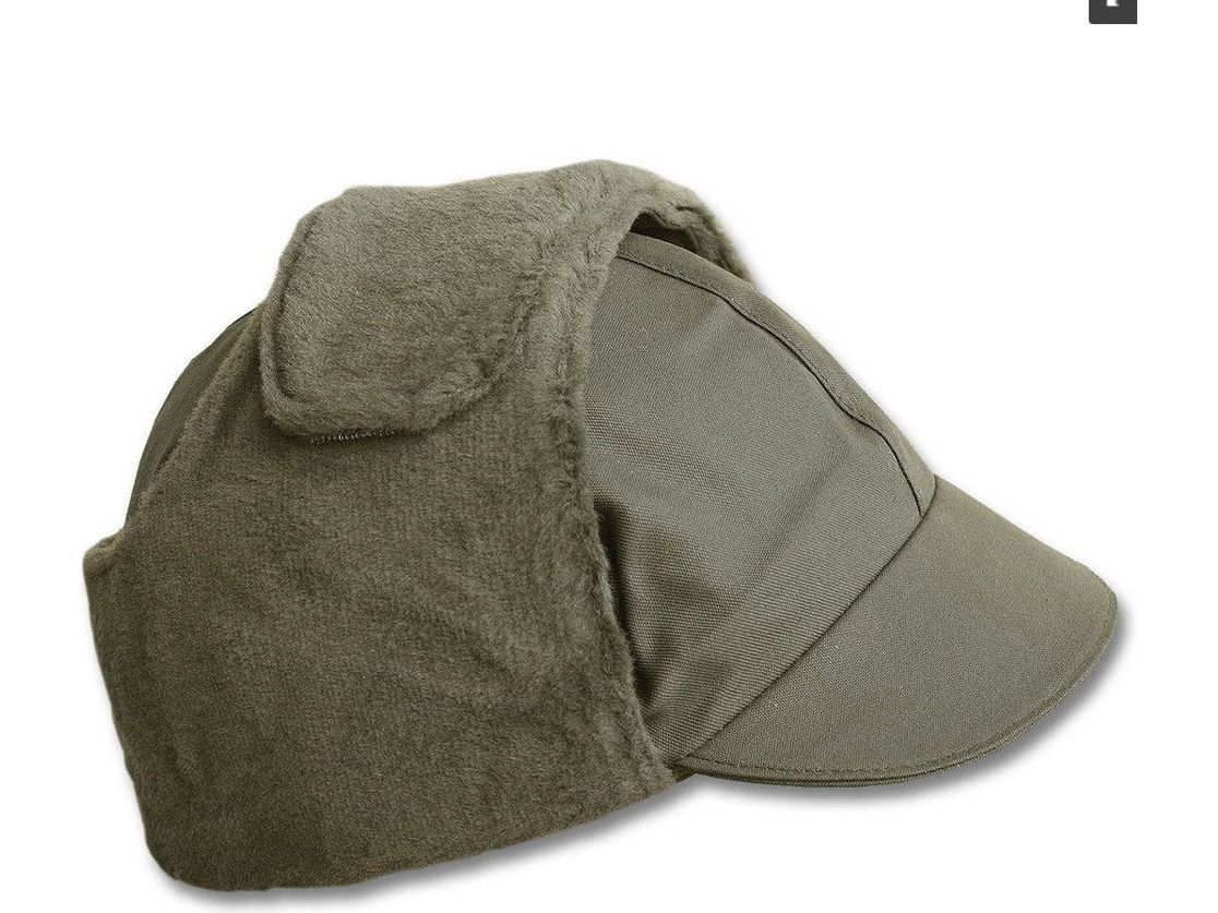 Original German Bundeswehr Army Genuine Od Winter Cap Hat BW Military Olive