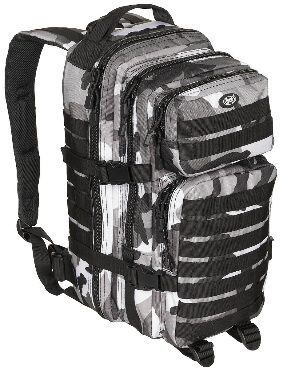 US 30L Backpack Assault I Tactical MOLLE Urban Camo Airsoft MFH Brand