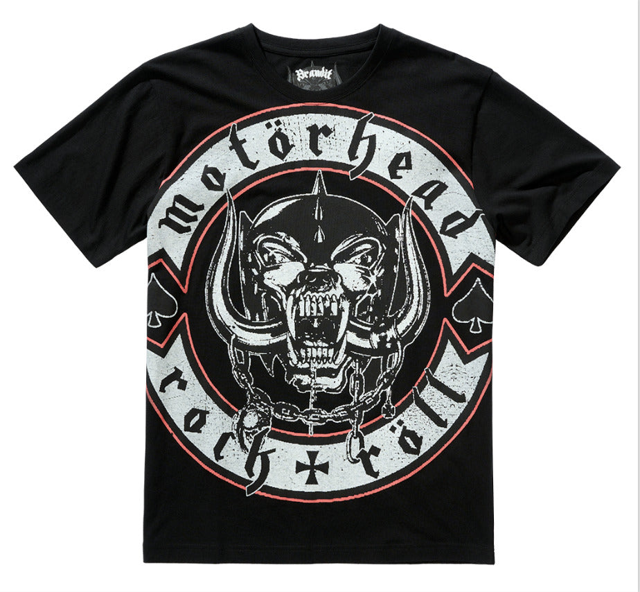 Brandit Motherhead T-Shirt Rock Roll Stylish Urban Outdoor Shirt Black