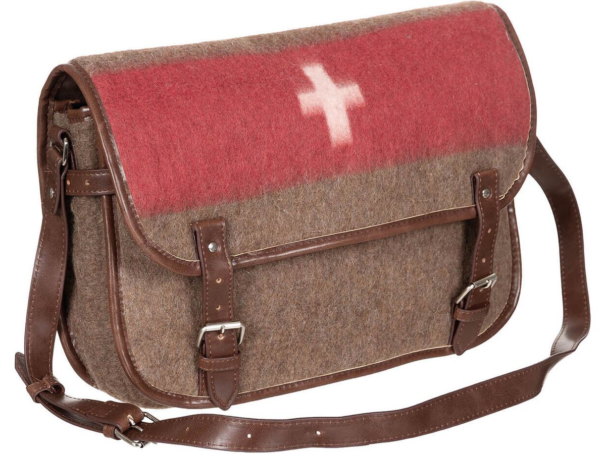 Swiss Army Vintage-Look Blanket Bag High-Quality Adjustable Shoulder Strap