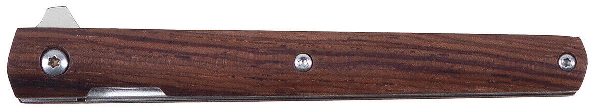 Outdoor Hunting Camping Jack Knife, Compact One-Handed Wooden Handle