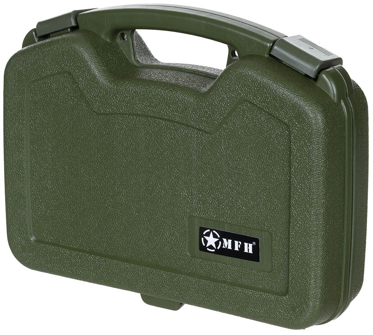 Pistol Case Plastic Small Lockable Shockproof Splahproof Large OD green