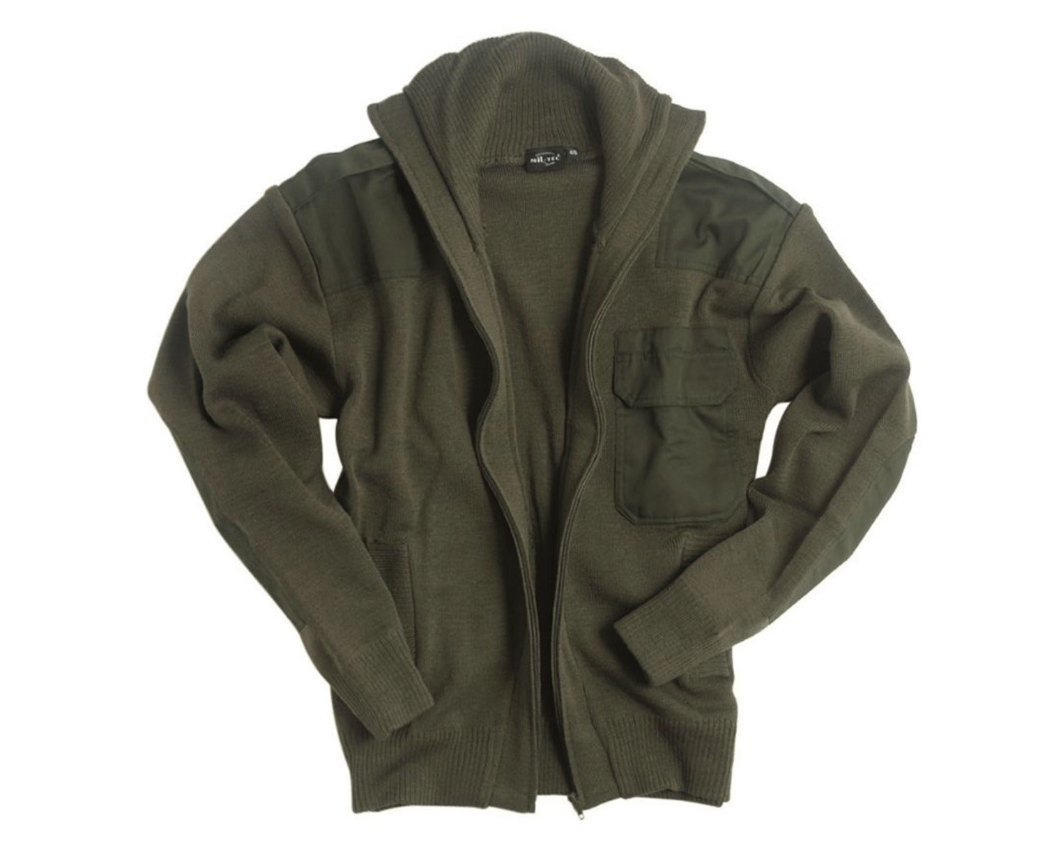 Mil-Tec 80/wool 20/acrylic Mil-tec Cardigan Olive