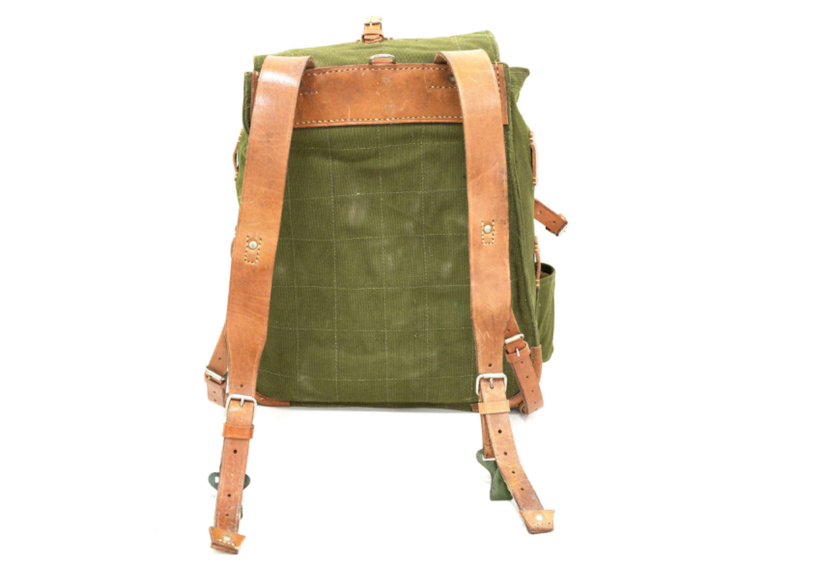 Romanian OD Rucksack Vintage Military Surplus Backpack Durable Olive Used