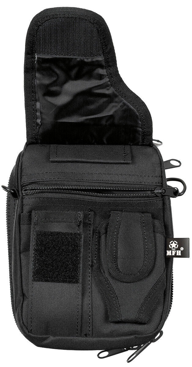 MFH Bag A Shoulder Belt Black With Holster Detachable