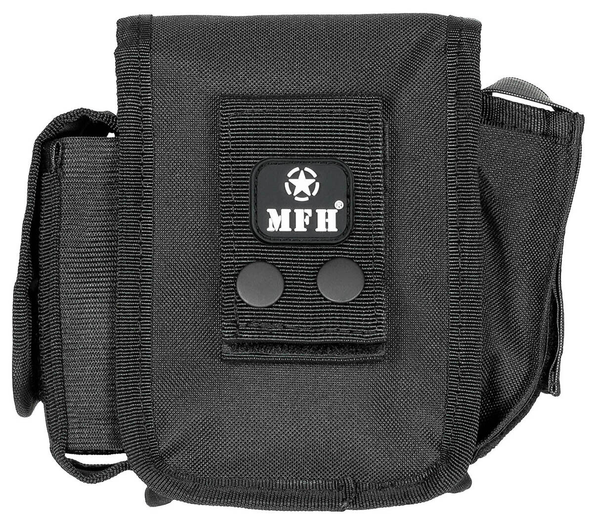 Military Army Outdoor Activities Belt Pouch With 3 Compartments Black