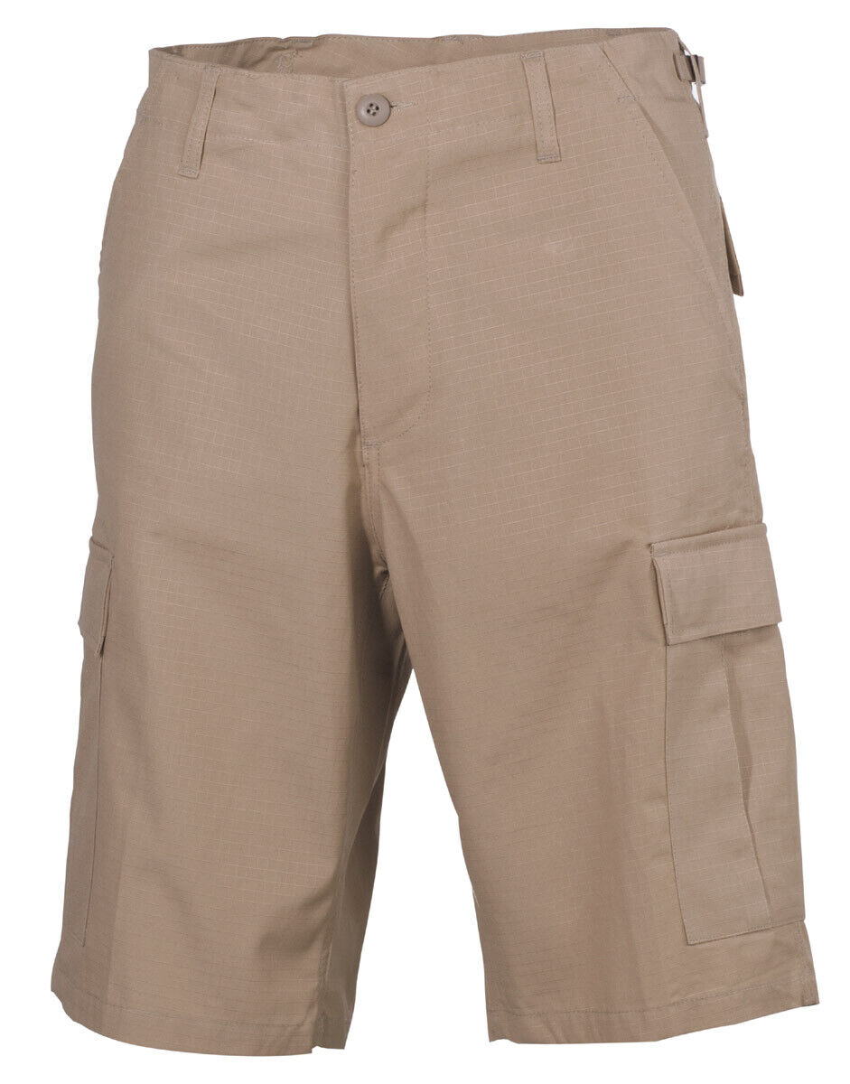 US Shorts Bermuda Men's Military Army BDU Leg Pockets Rip Stop Khaki