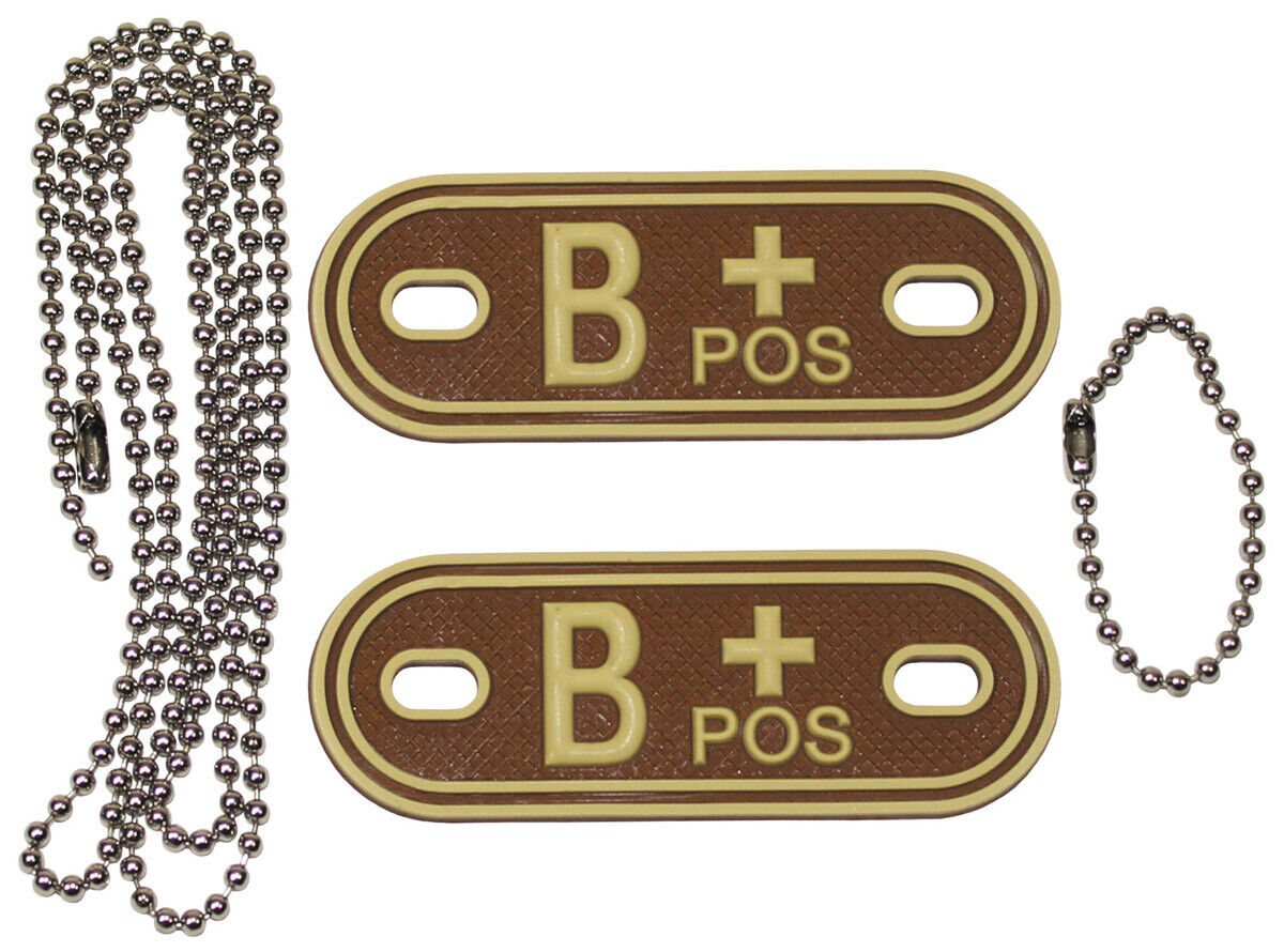 Blood Group Markers With Chains Desert B POS 3D