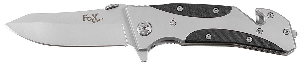 Outdoor Hunting Camping Jack Knife Compact One-Hand Metal Handle Plastic Inserts