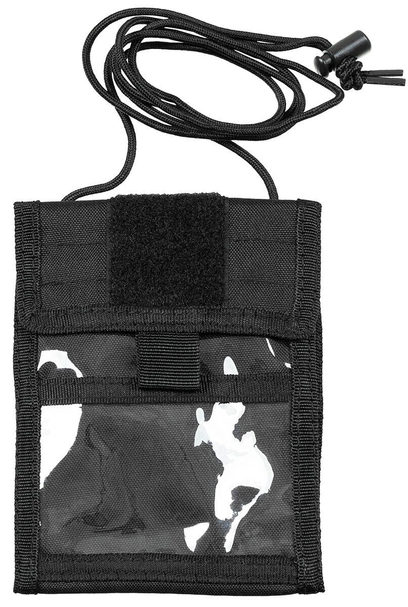 Neck Pouch Military Army Style Black