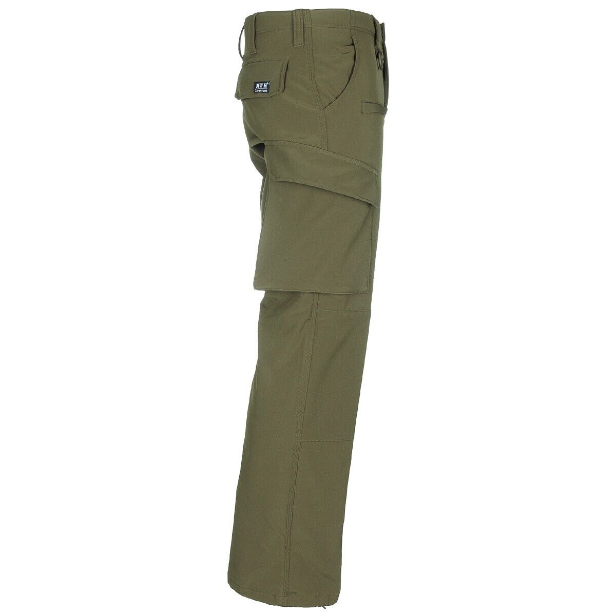 Outdoor Pants Trekking Softshell Allround OD Green Windproof Waterproof MFH