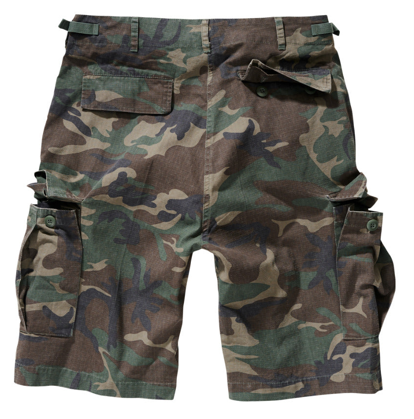 Brandit BDU Shorts Woodland Camo Combat Hiking Outdoor Summer Ripstop Woodland